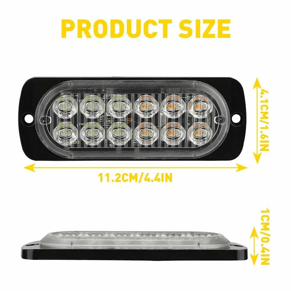 LED Warning Hazard Beacon Strobe Light Bar 4X for Hilux N70