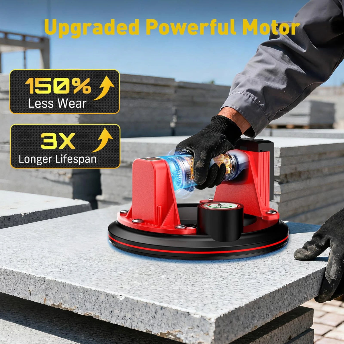 2X Electric Glass Suction Cups for Tile Lifting