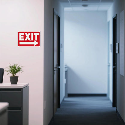 2X Exit Signs for Directional Right Arrow (10x7 Inch)