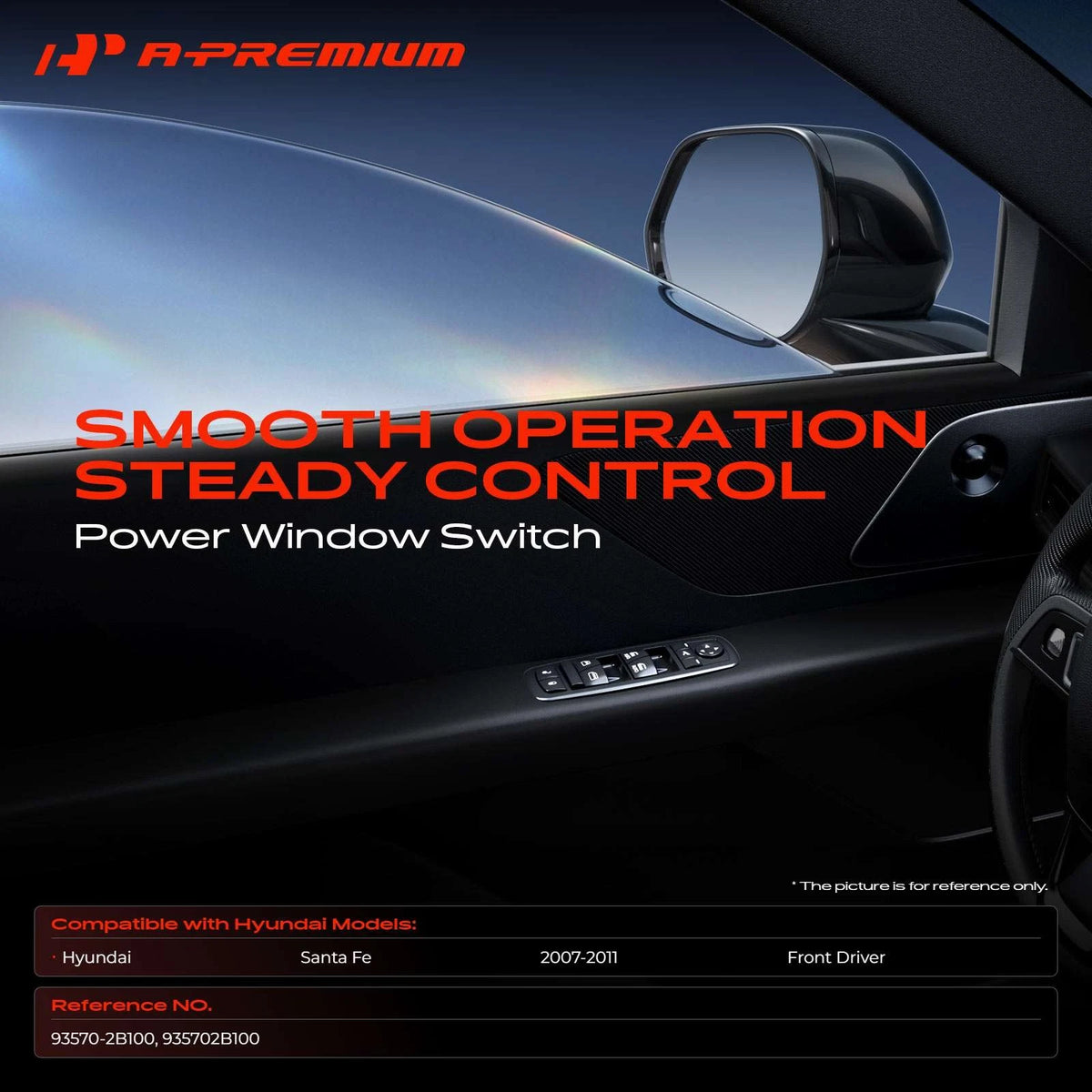 Front Left Power Window Switch for Hyundai Santa Fe (2007–2011) 93570-2B100