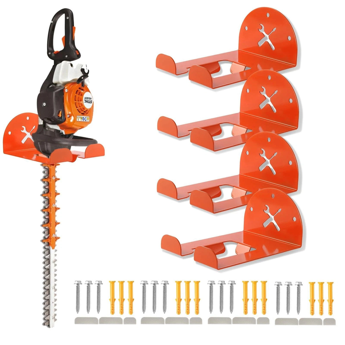 8" Heavy Duty Trimmer Rack Wall Mount for Garage