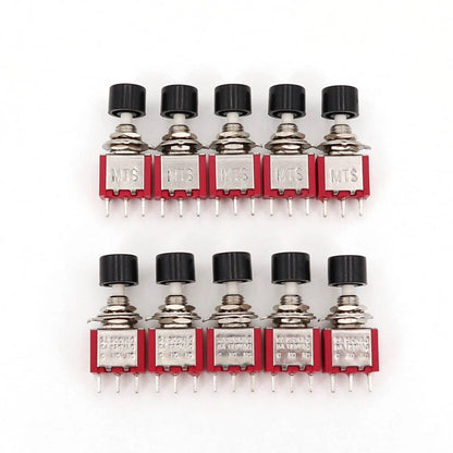 10X MTS-102M Momentary Snap-Acting 3-Pin SPDT Push Button Switch