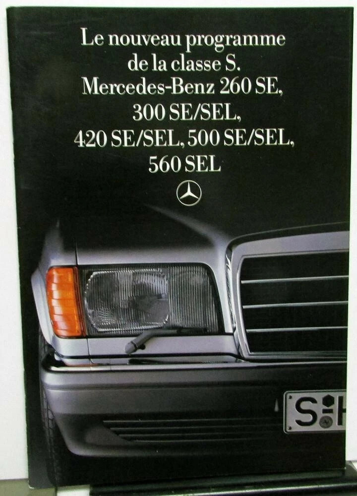 Mercedes-Benz S Class Dealer Brochure for 1990