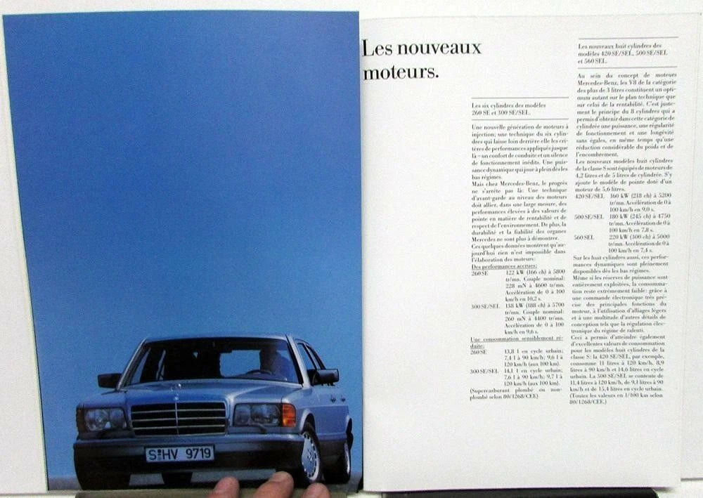 Mercedes-Benz S Class Dealer Brochure for 1990