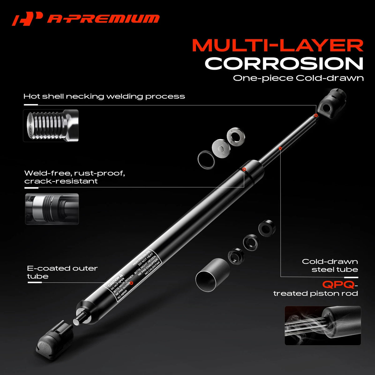2X Front Hood Lift Supports Shock Struts for Lexus LS430 (2001–2006) 5344059095, 5344059115, 6236