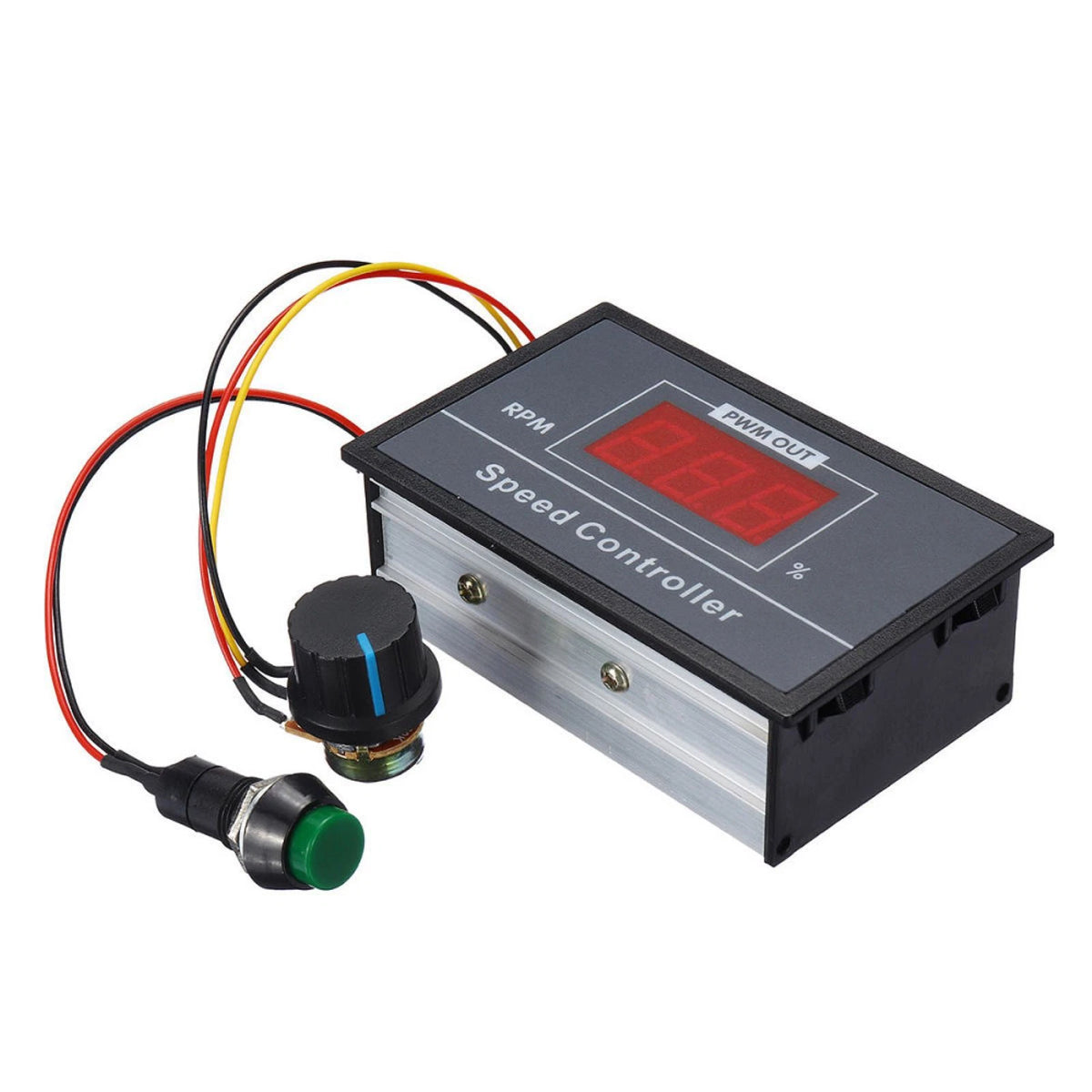6-60V PWM DC Motor Controller 30A with Speed Display & Panel Mount
