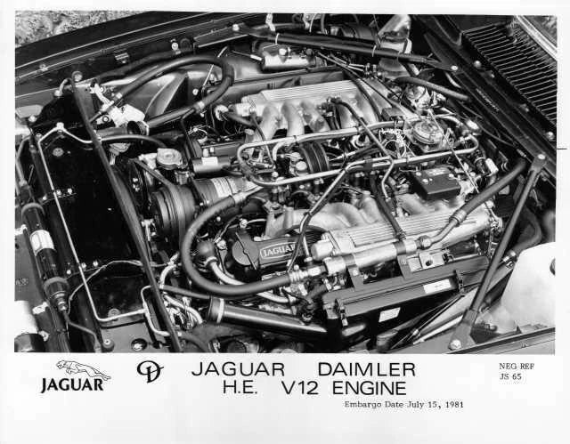 Engine Press Photo for Jaguar Daimler HE V12 (1981)