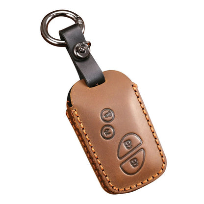 Brown Leather Key Fob Case Cover for Lexus ES RX LX GS ES350 IS250 RX350