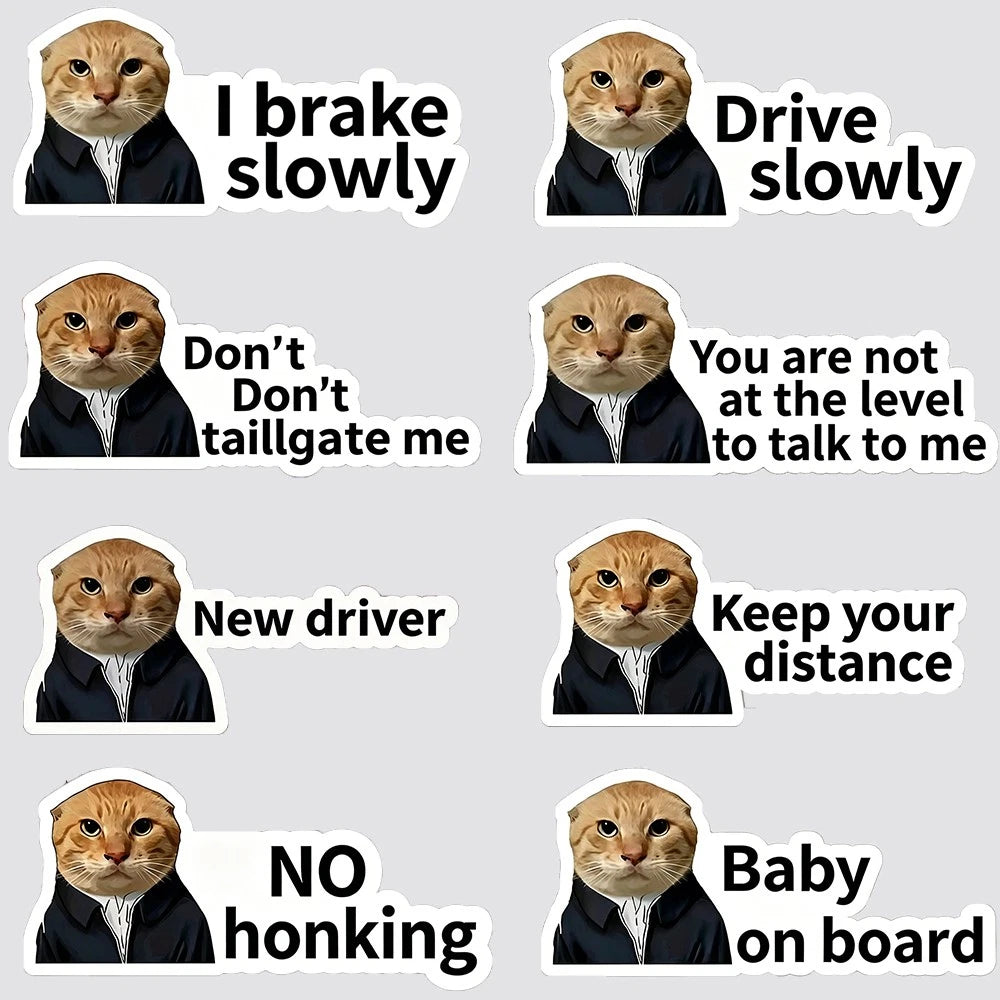 Car Warning Stickers for Bodywork & Windows (Vinyl, Waterproof)