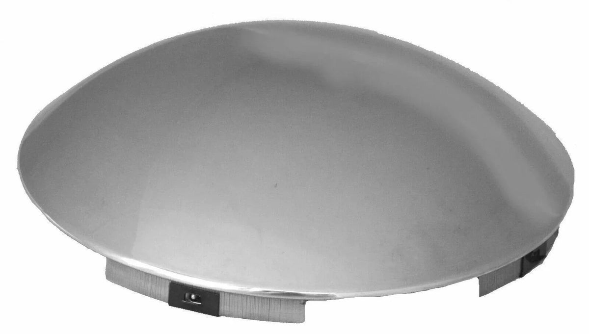Set of 2 Front Hub Caps for Universal Fit Dome Stainless Steel #10762