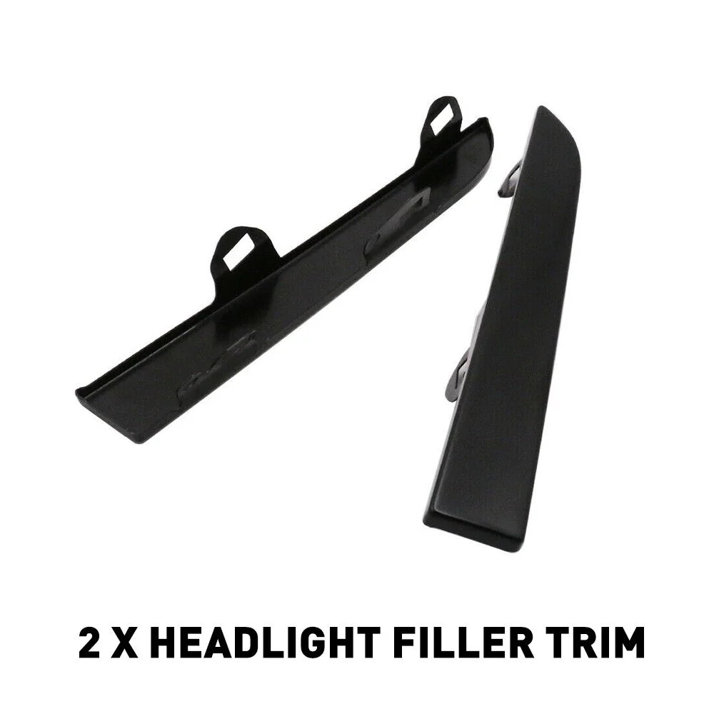 2X Front Bumper Grille Headlight Filler Trim Panels for Toyota Tacoma (2001–2004)
