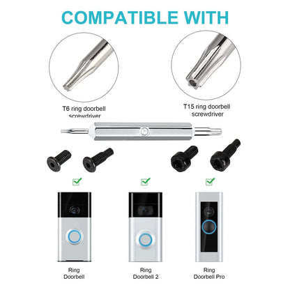 3X Ring Doorbell Screwdriver Replacement & Charger for