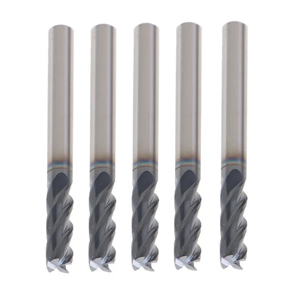 5 Pcs 3/16" 4 Flute Carbide End Mill TiALN Coated