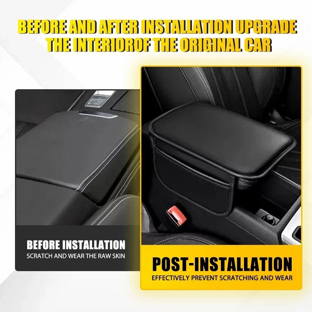 Car Interior Leather Seat Armrest Protector Cushion (H)
