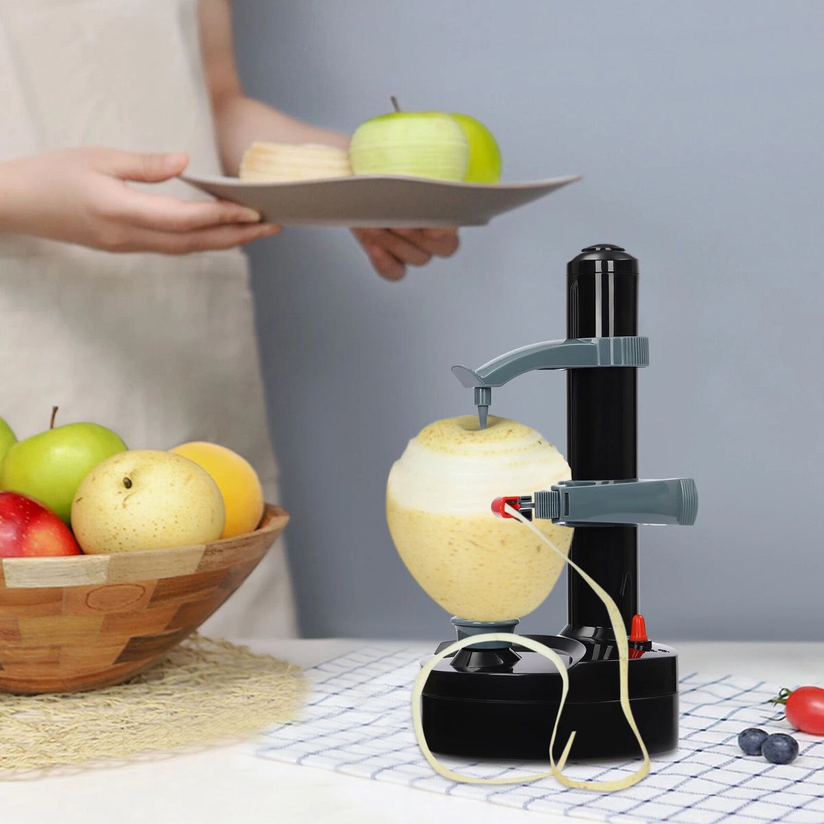 Electric Automatic Potato Peeler for Fruits and Vegetables