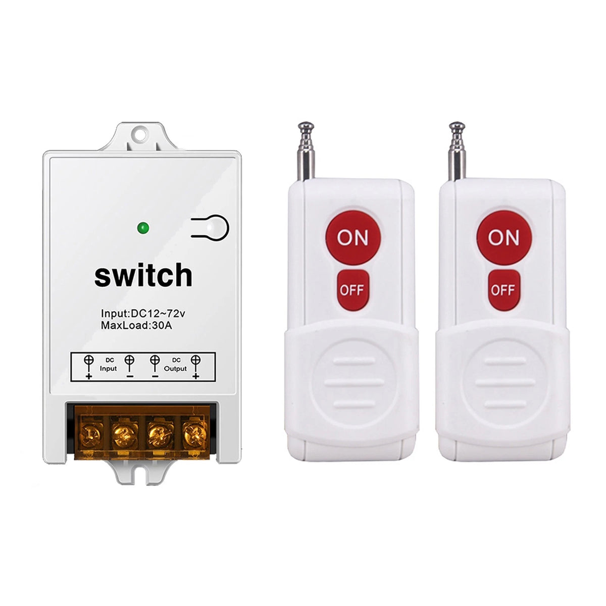 DC12-72V Wireless Remote Control Relay Switch 433MHz for Smart Home