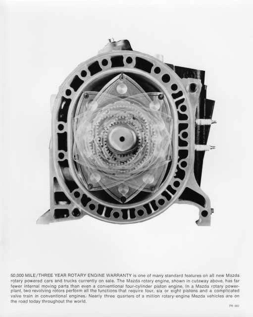 Mazda Rotary Engine Press Photo for Mazda (1975)