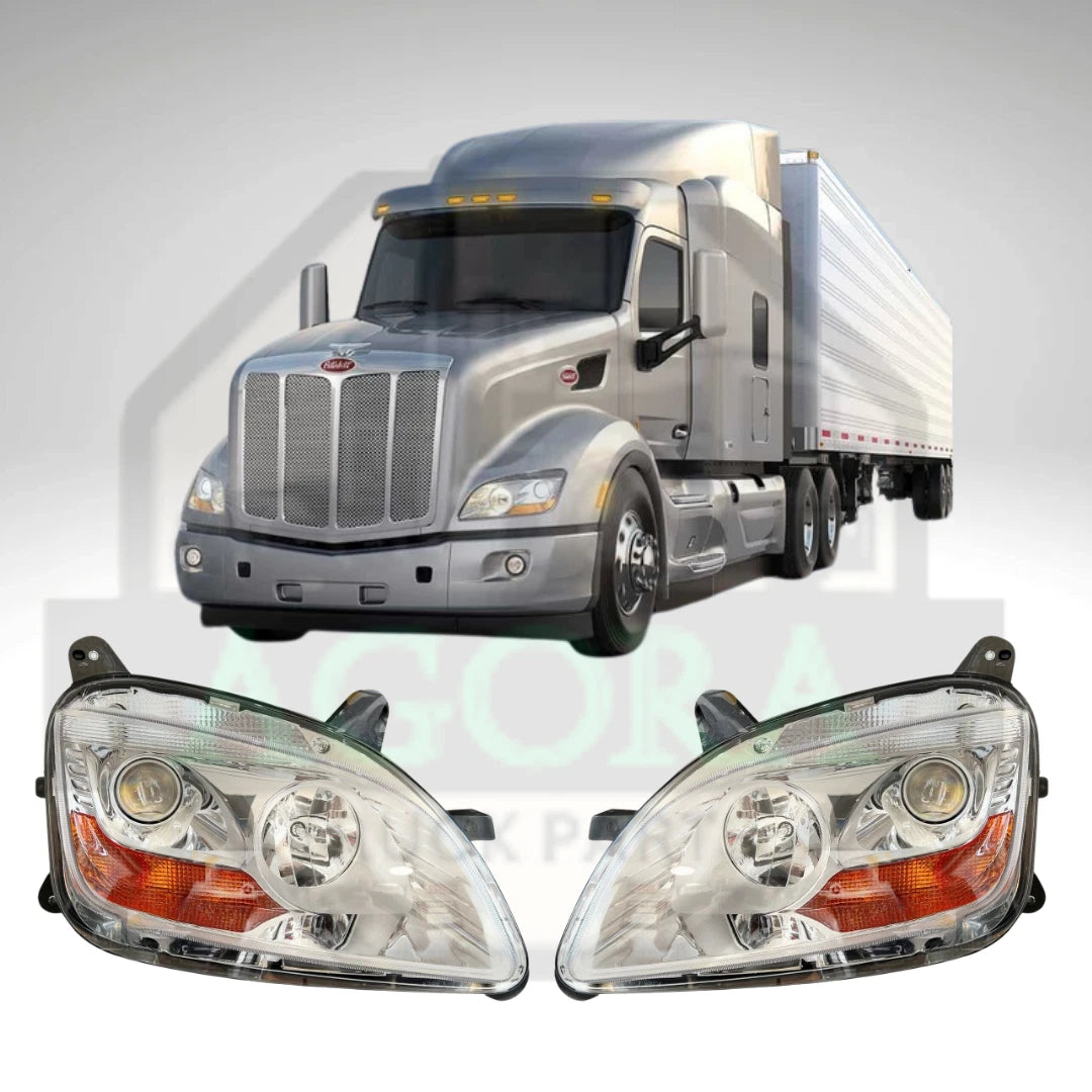 Headlight Set for Peterbilt 579 (2011–2021) RH-LH Xenon