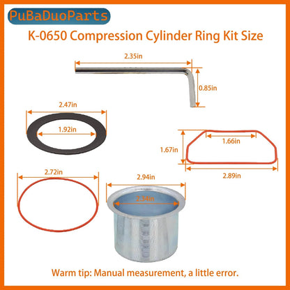 K-0650 Air Compressor Cylinder Sleeve & Compression Ring Kit for