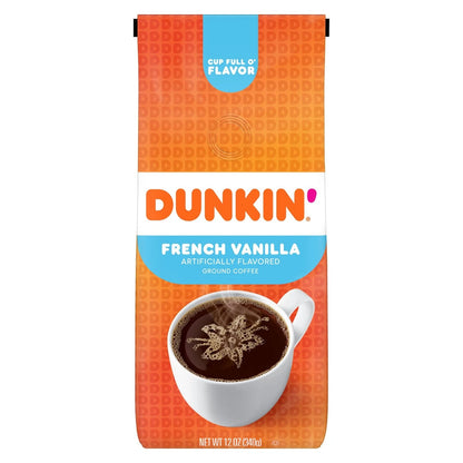 Dunkin' Donuts French Vanilla Coffee 12 Oz Bag