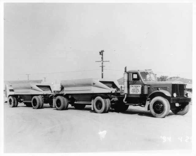 Ready Mix Concrete Truck Press Photo for Sterling French & Sons (1940s)