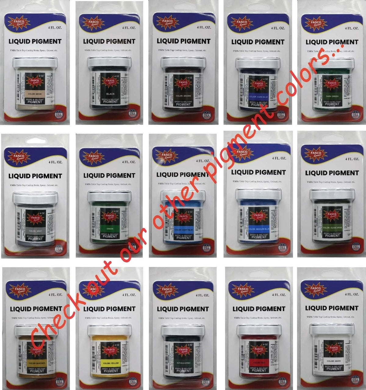 Black Pigment for Epoxy Resin, Gelcoat, Paint - 1 oz