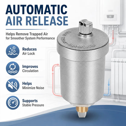 1/8" NPT Automatic Air Vent Valve for Hydronic Heating (400-4 Float)