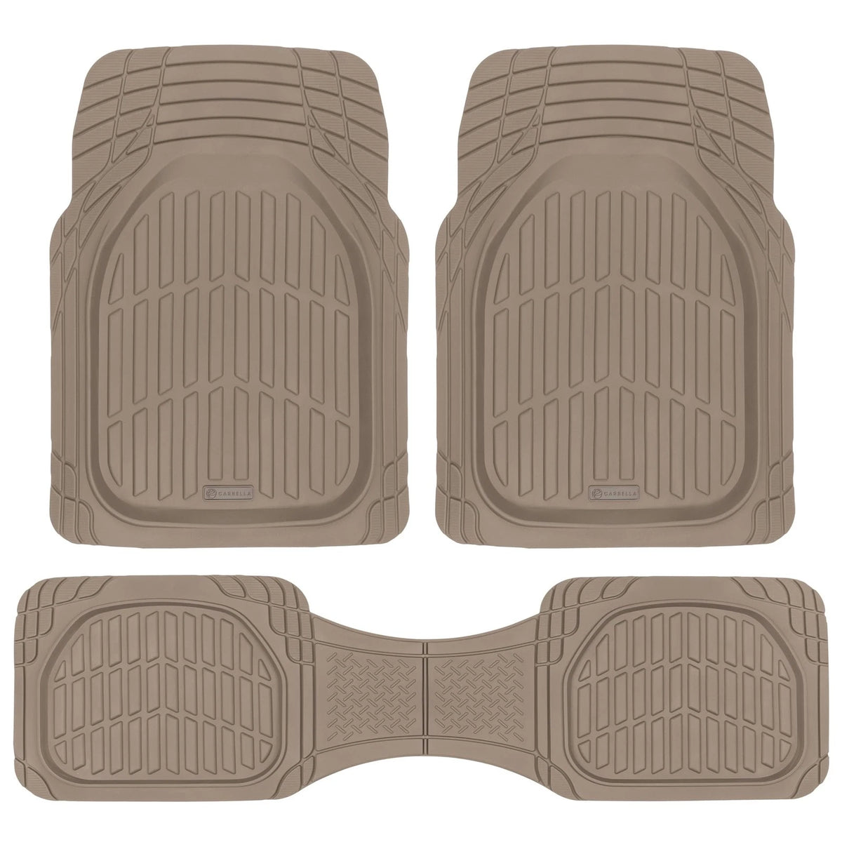 Set of 4 Universal Heavy Duty Rubber Car Floor Mats All-Weather Trimmable