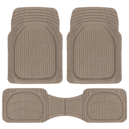Set of 4 Universal Heavy Duty Rubber Car Floor Mats All-Weather Trimmable