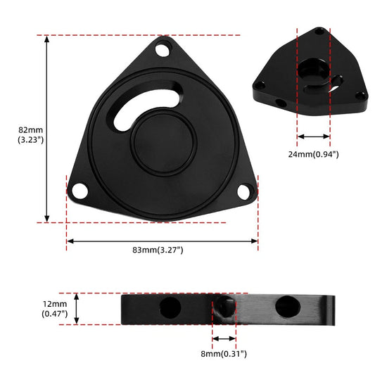 BOV Gasket for Honda Civic Turbo (2015–2021) Aluminum Black