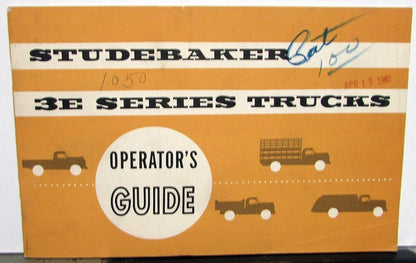 Owners Manual for Studebaker 3E Series Trucks (1958)