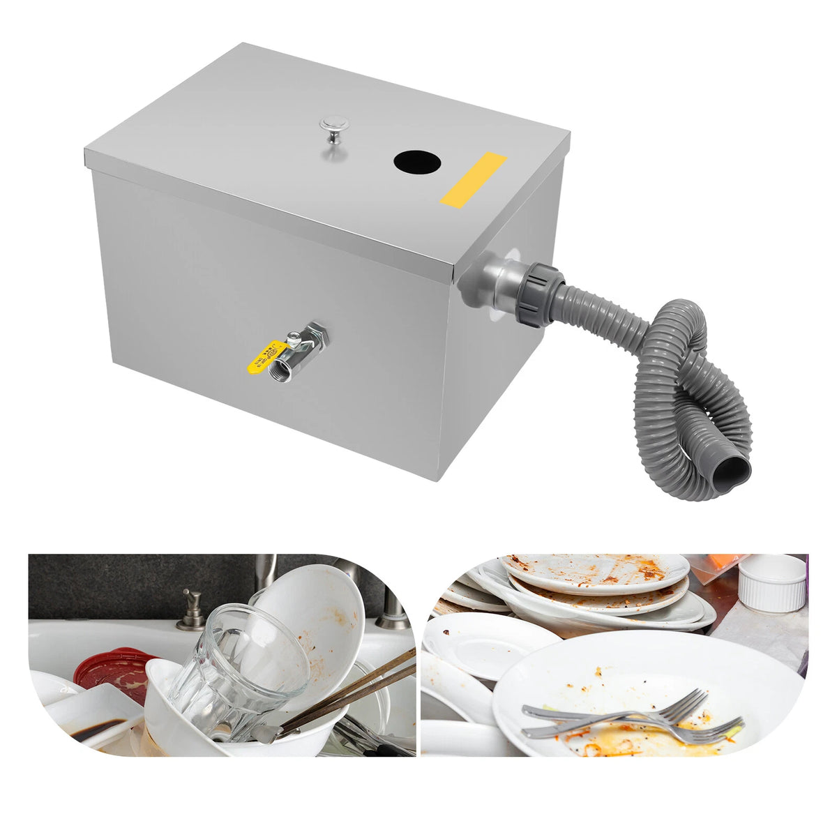 Stainless Steel Grease Trap Interceptor Set for Restaurant Kitchen