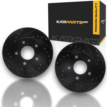 Rotor Set for Chevy Monte Carlo (1995) - Drilled and Slotted, ALX-PAU-DF-8002-47011-CLA4