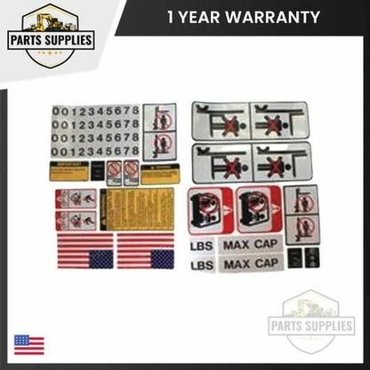 Set of 20 Safety Decals for Universal Forklift