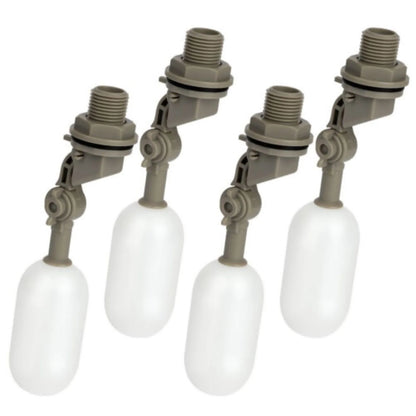 4X 1/2" Ball Float Valve Adjustable Arm Water Level Control Auto Fill Stop