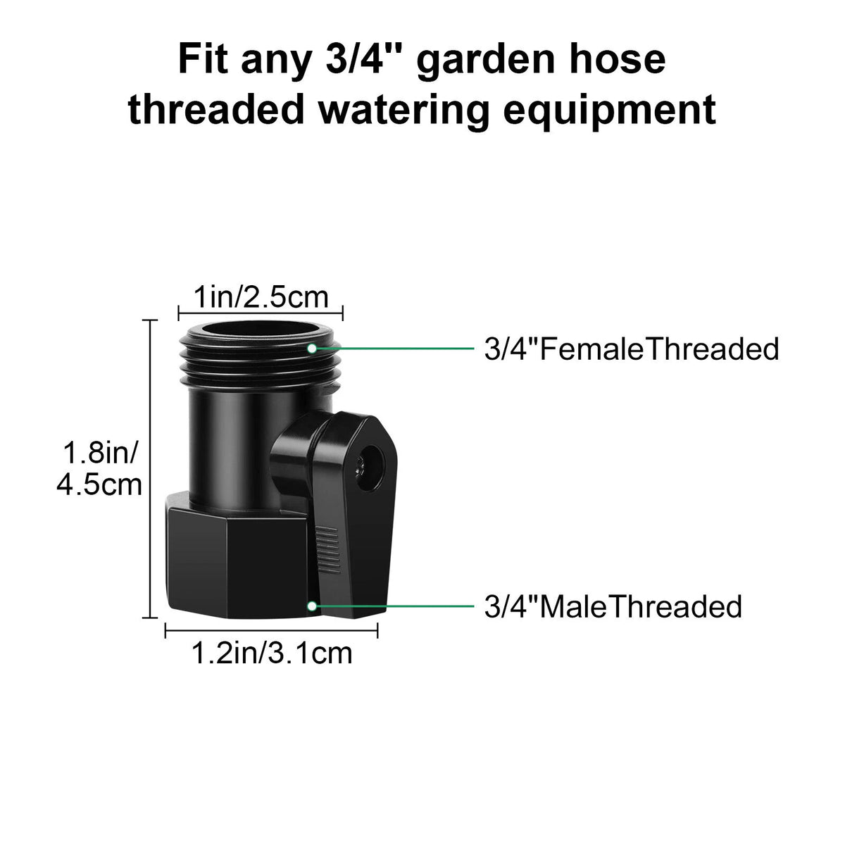 8pcs 3/4" ABS Ball Valve Quick Connect Drain Hose Shut Off Valve