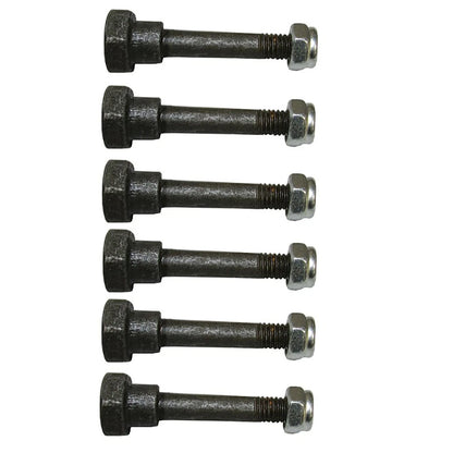 6X shear pin with nut for MTD (2" x 1/4")