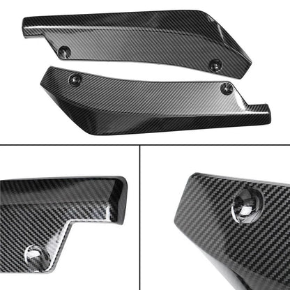 2X Carbon Fiber Rear Bumper Splitter Canard Diffuser for