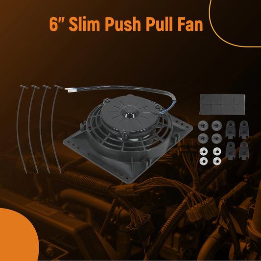 6'' Slim Electric Radiator Cooling Fan Mount Kit for Universal 12V (65N04H)