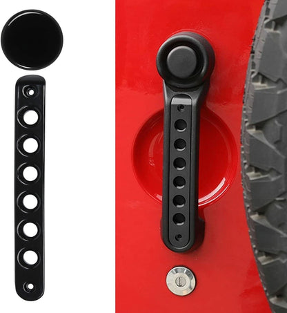 5X Door Grab Handle Cover + Push Button Knobs Trim for Jeep Wrangler JK (2007–2018)