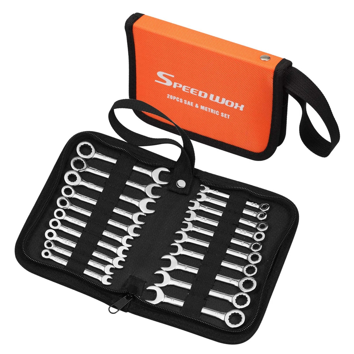 20-Piece Mini Combination Wrench Set for Automotive Use
