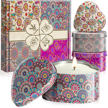 4 Pack Scented Candles for Women - Multicolor