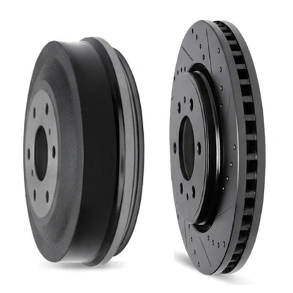 Set of 4 Vented Drilled and Slotted Rotors for (ALX-PAU-DF-8004-42000-CLA1)