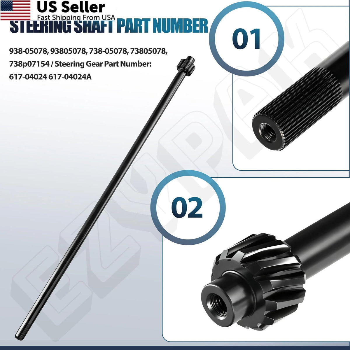 Steering Shaft & Gear Assembly for Compatible Vehicles