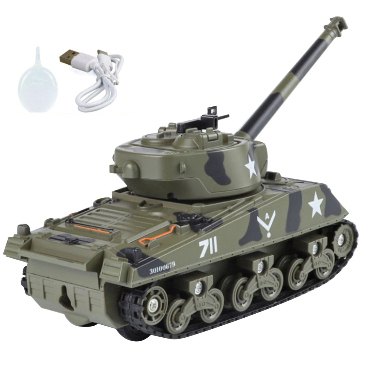 8.9in Diecast WWII USA M4 Sherman Tank Model Decor Gift