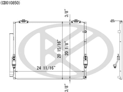 A/C Condenser for Toyota Sequoia (2008–2019) 17156TXKG