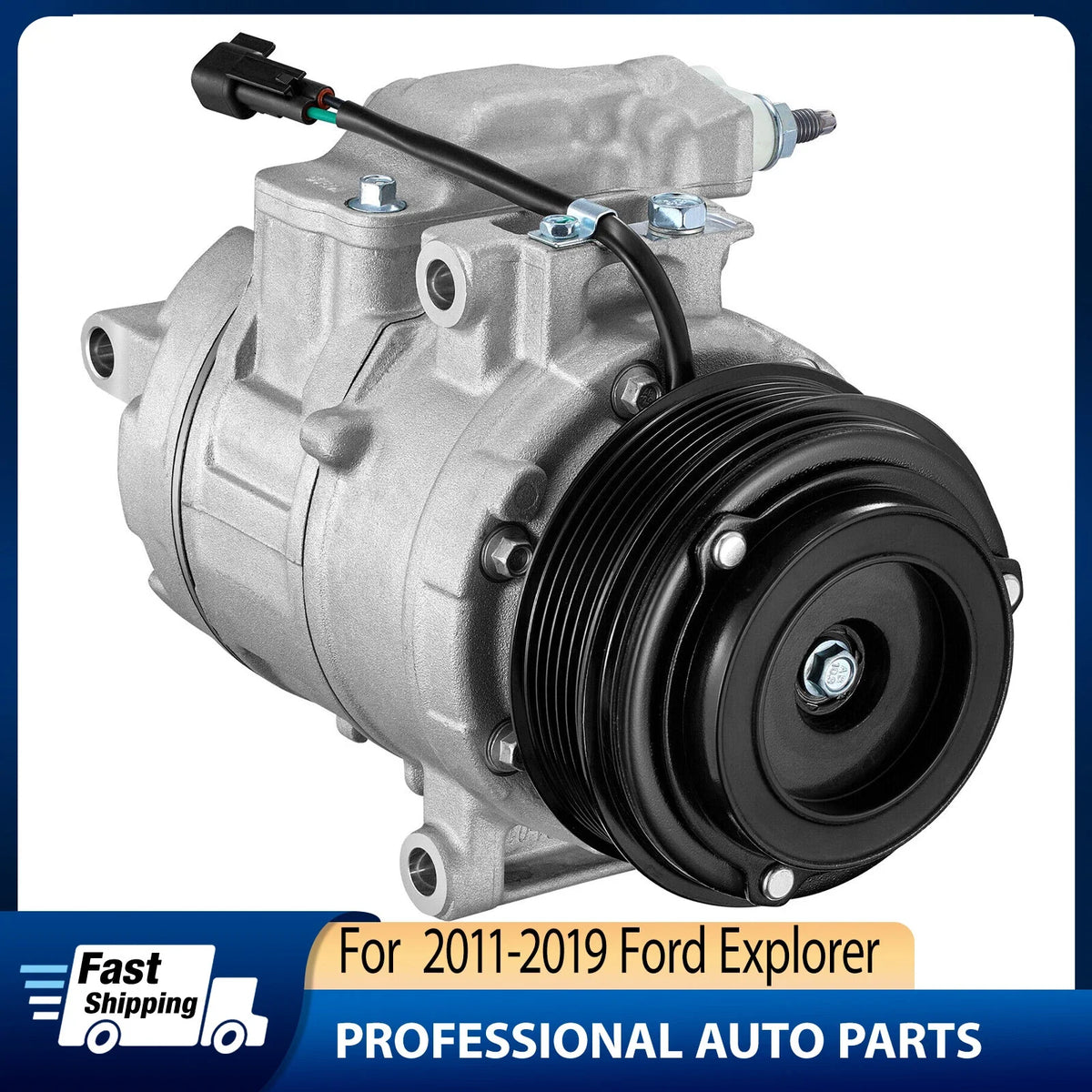 A/C Compressor w/Clutch for Ford Explorer Police Interceptor 2011-2019