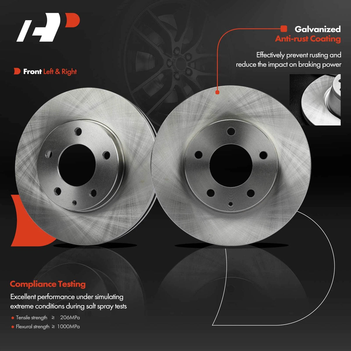 2X Front Disc Brake Rotors for Mazda Millenia MPV (1995–2000) R-31151