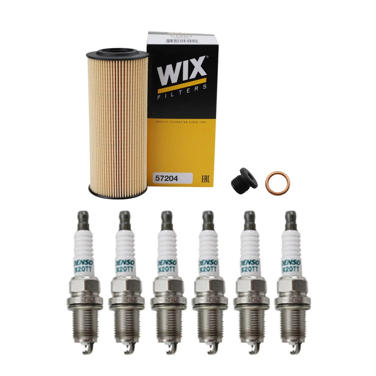 Engine Oil Filter by Wix with Denso Spark Plugs for Audi Q5 S5 09-17