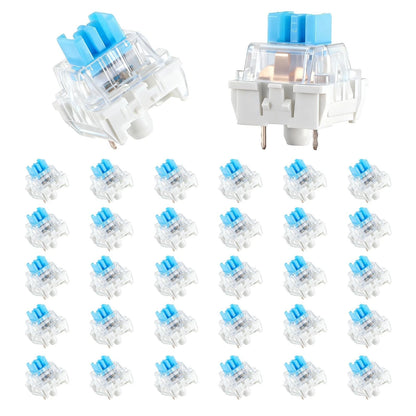 30 Pcs Mechanical Keyboard Switches 3 Pin Blue Clicker Replacement